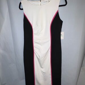Calvin Klein Women's Midi Dress - Black, White, Pink